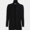 Anna Field Ribbed Fold Collar - Chaqueta De Punto - Black -Anna Field 0aab0075d5504adf9fd8b467b74892ed