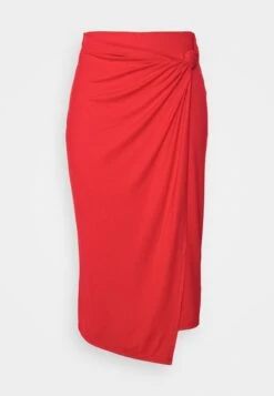 Anna Field Front Knot Midi Skirt - Falda De Tubo - Red -Anna Field 0ab85f809b7e4081986dbd9b6f8d2ea7