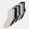 Anna Field Heart Ankle 8 Pack - Calcetines - Black/Grey -Anna Field 168705eb05194875a2a9231e92363d31