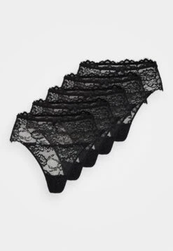 Anna Field 5Pp High Rise Lace Thong - Tanga - Black -Anna Field 1d7323e8540d4a6dba0ff1fa79eb0047