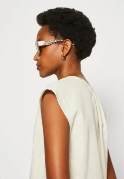 Anna Field Linen-Mix Shirt - Camiseta Estampada - Beige -Anna Field 2fb36661147a41f894f1c22c9eb9fce0