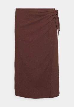 Curvy Textured Sarong Midi Skirt - Falda Cruzada - Brown -Anna Field 32eb2e97370a414c9459b91ab42d5b52