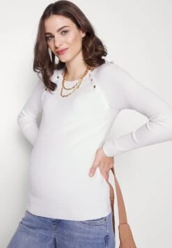 Nursing - Button Opening - Jersey De Punto - White 12 Nursing - Button Opening - Jersey De Punto - White -Anna Field 4b78fcc94aeb475a964819c45a823428