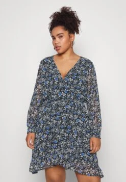 Vestido Informal - Black/Multi-Coloured