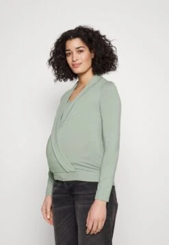 Circ Nursing Wrap Over Long Sleev - Camiseta De Manga Larga - Light Green