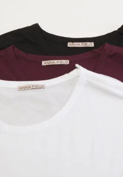 Anna Field 3 Pack - Camiseta Básica - Dark Red/White/Black 22 Anna Field 3 Pack - Camiseta Básica - Dark Red/White/Black -Anna Field 7189f3de660c4816a95b01514f0e4eb6