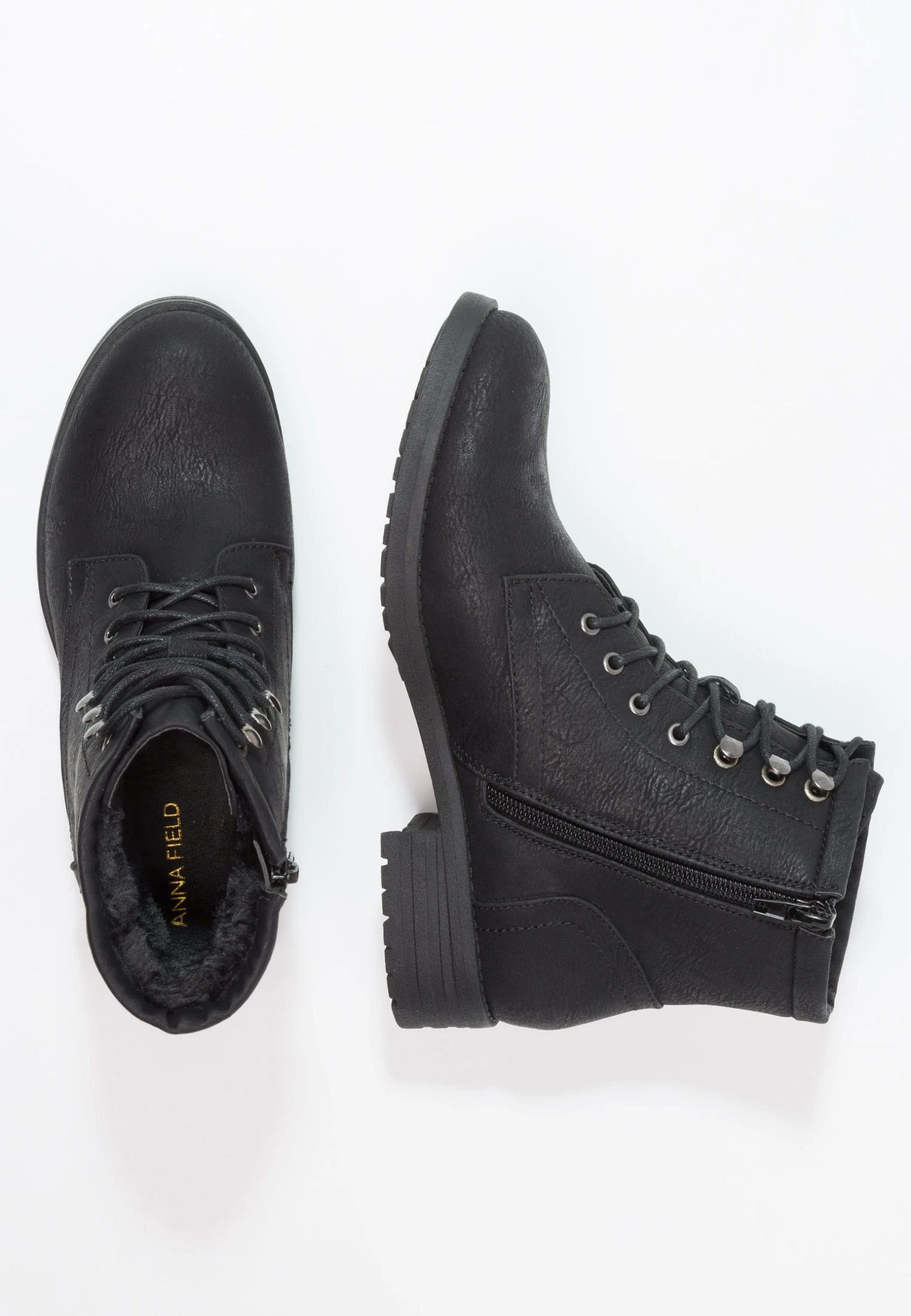 Anna Field Winter Boot - Botines Con Cordones - Black 5 Anna Field Winter Boot - Botines Con Cordones - Black - Imagen 3