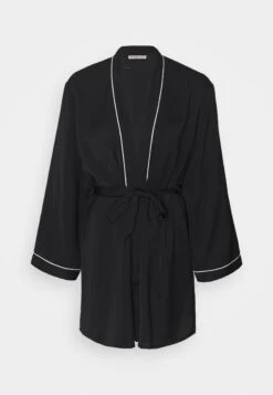 Anna Field Amanda Satin Dressing Gown - Albornoz - Black -Anna Field 8d83c445099f4342aabc07d1ce2caede