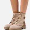 Anna Field Leather- Botines Con Cordones - Taupe