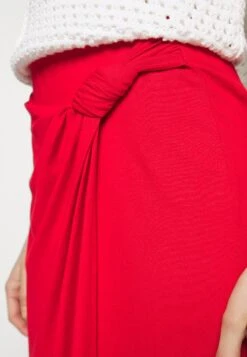 Anna Field Front Knot Midi Skirt - Falda De Tubo - Red -Anna Field b73d1918d9ff4cc08cc37ab855963e70