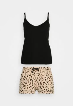 Anna Field Leopard Cami Set - Pijama - Black/Sand -Anna Field be531f3ad30242baa362840eb8e61941