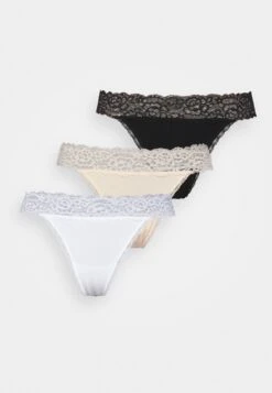 Anna Field 3 Pack - Tanga - Black/Beige/ -Anna Field bf76d5d63c154802b925f06ae16e9063