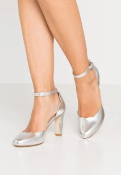 Anna Field Leather Pumps - Zapatos Altos - Silver